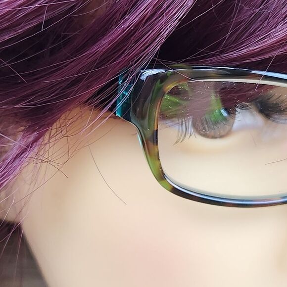 💜Kate Spade Brown & Lime Green "LucyAnn" Eyeglasses W/Hardshell Case - Picture 3 of 15